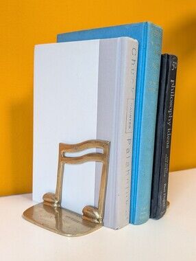 Vintage Brass Musical Note Bookends